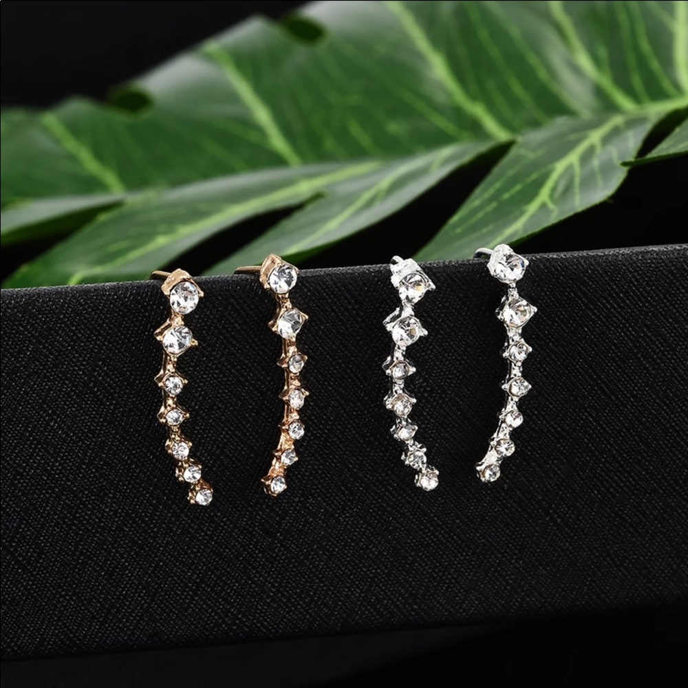 Zirconia ear climbers